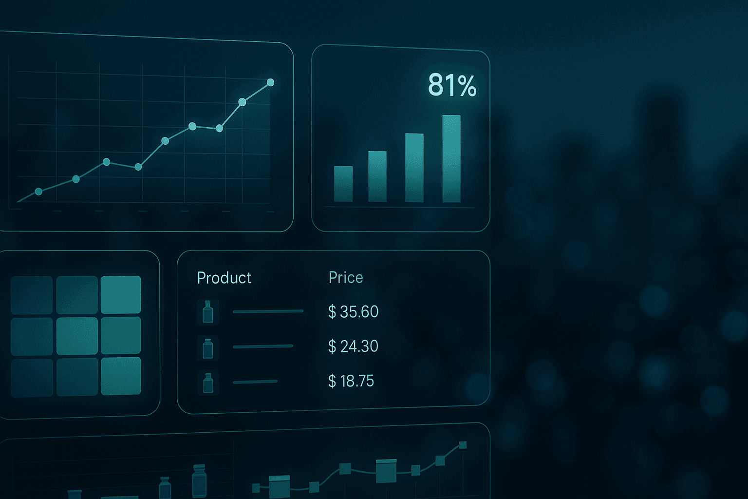 Cannabis retail analytics dashboard background